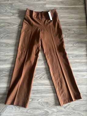 Tahari Brick Brown Flare Pants